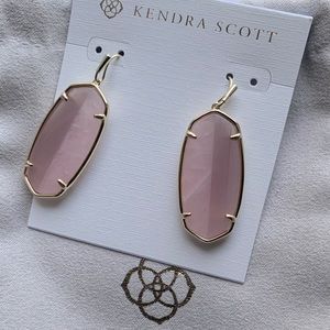 Kendra Scott Elle Rose Quartz drop earrings - brand new never worn -